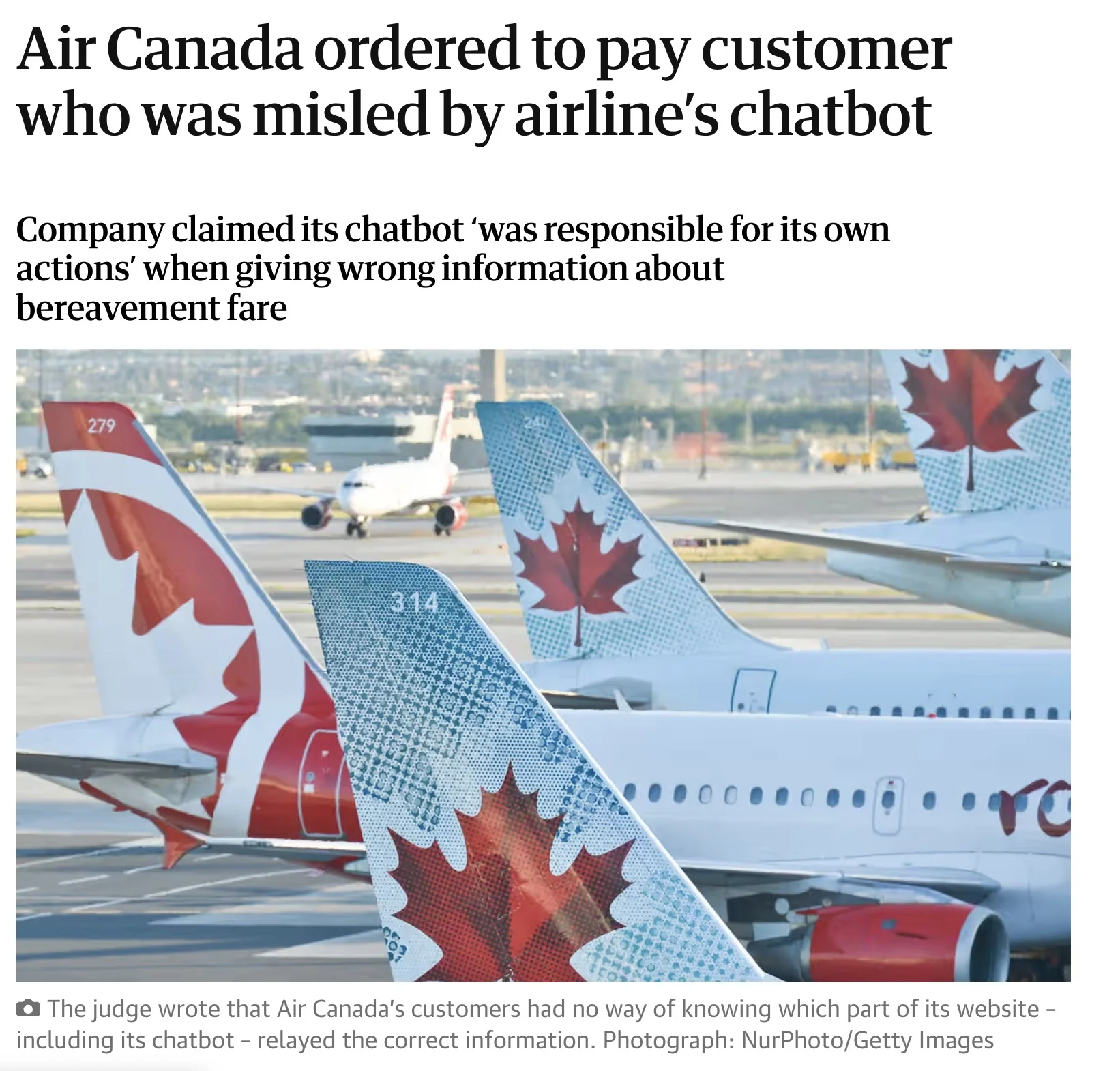 Air Canada Chatbot Case Study