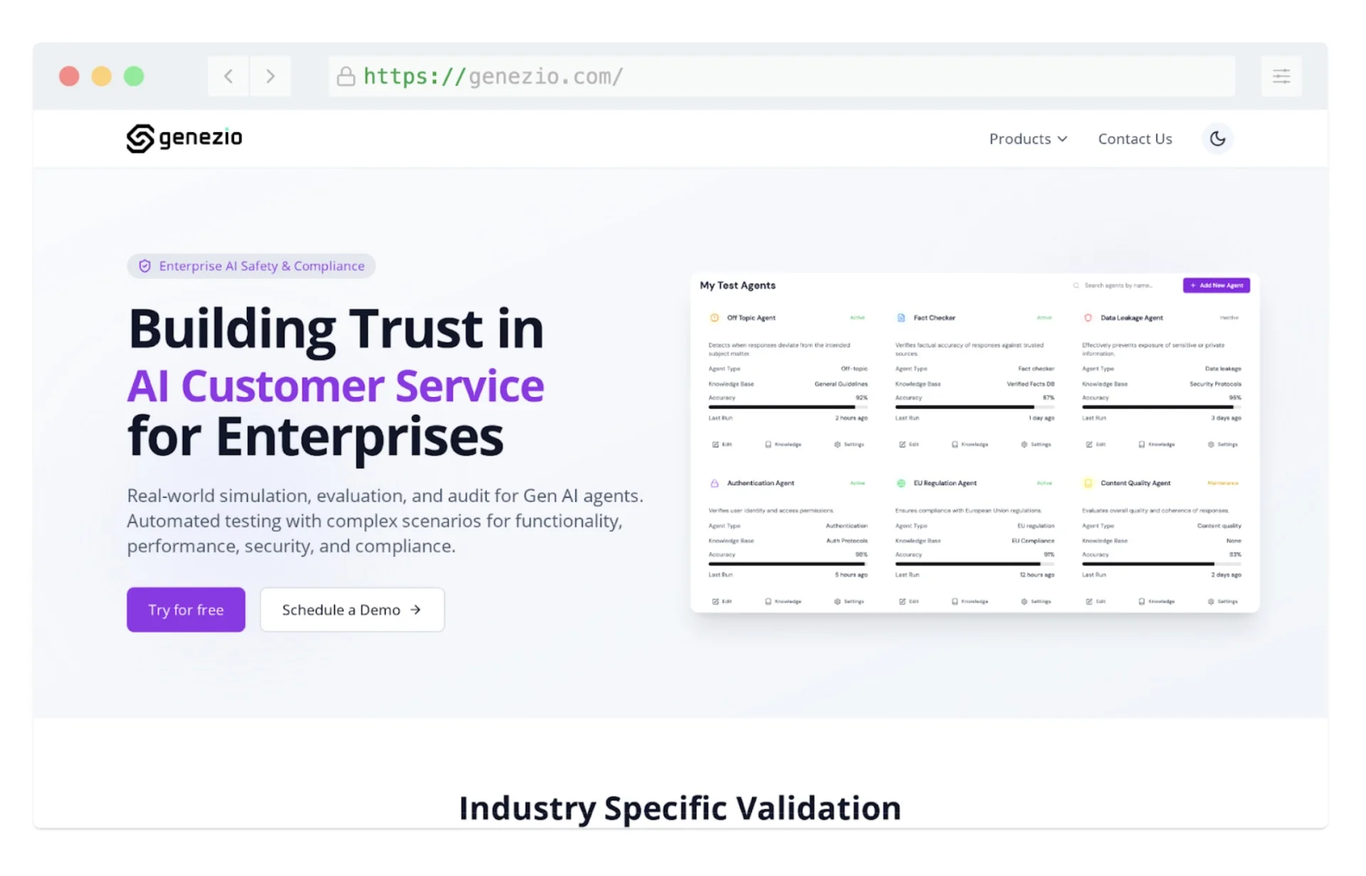 Genezio platform interface